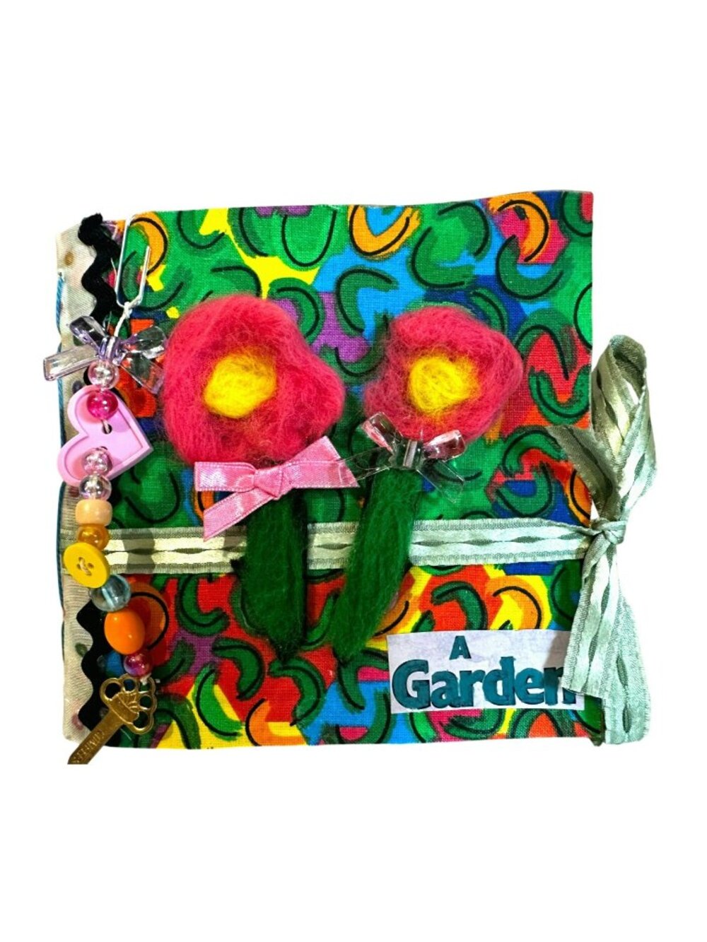 Mini Junk Journal OOAK For Writing Art Journaling Handmade Book 6x6 Inner Child